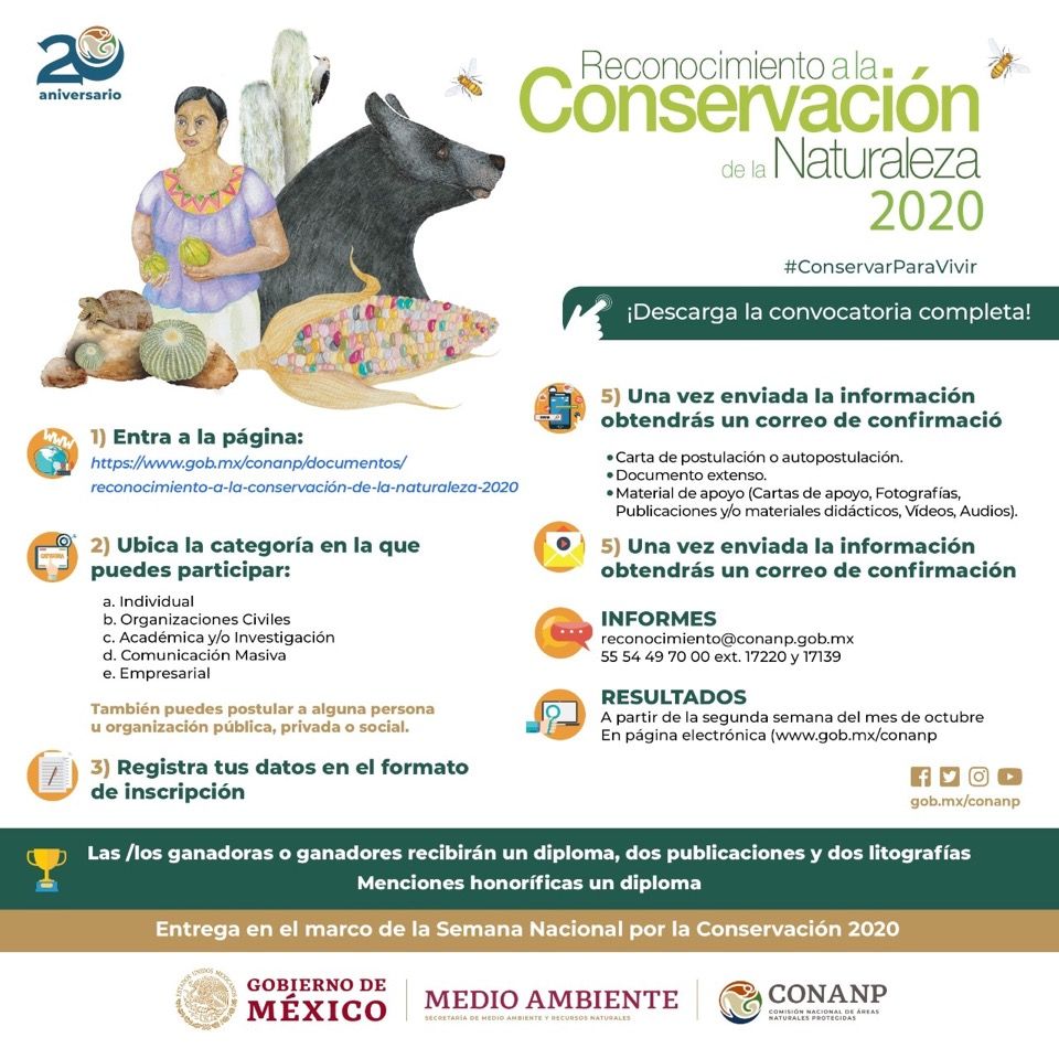  Reconocimiento a la Conservación de la Naturaleza 2020.