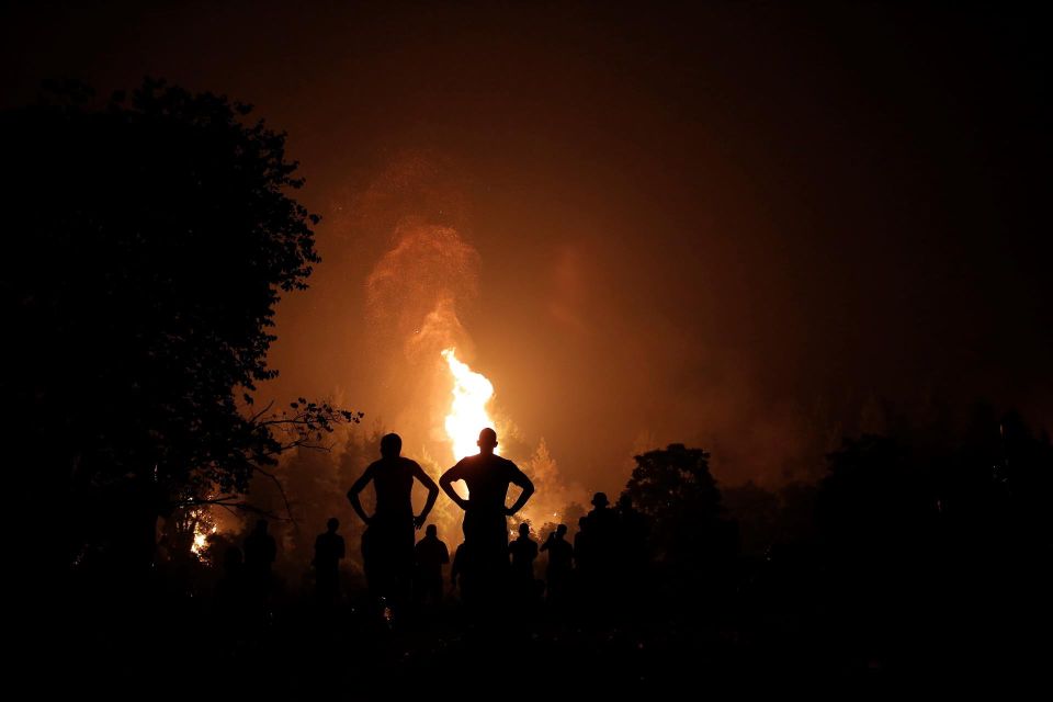 Incendio en Grecia