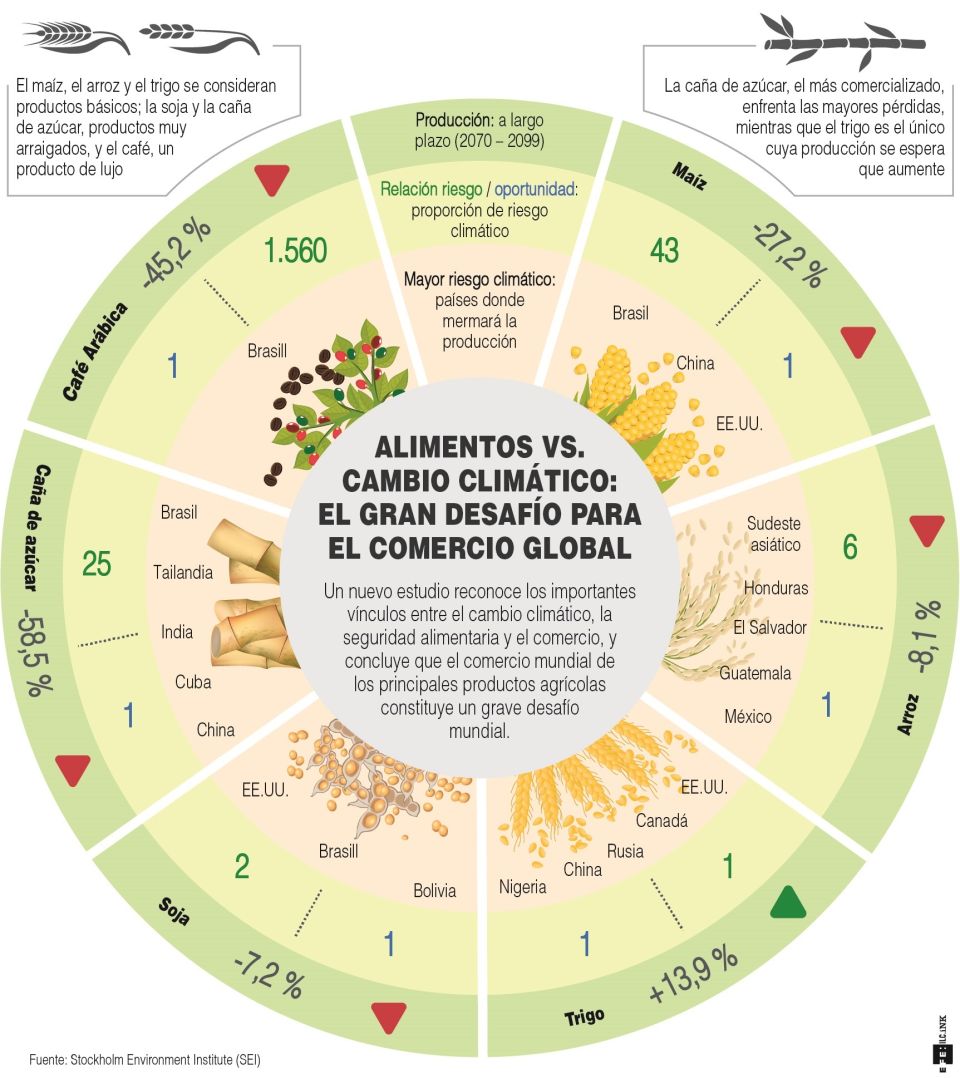 Infografía: Alimentos y cambio  climático