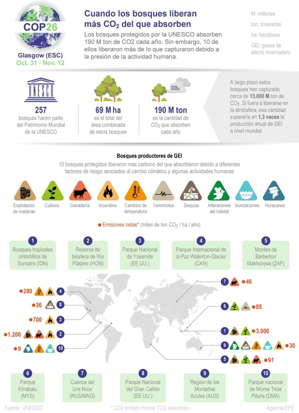 Infografía Bosques COP26