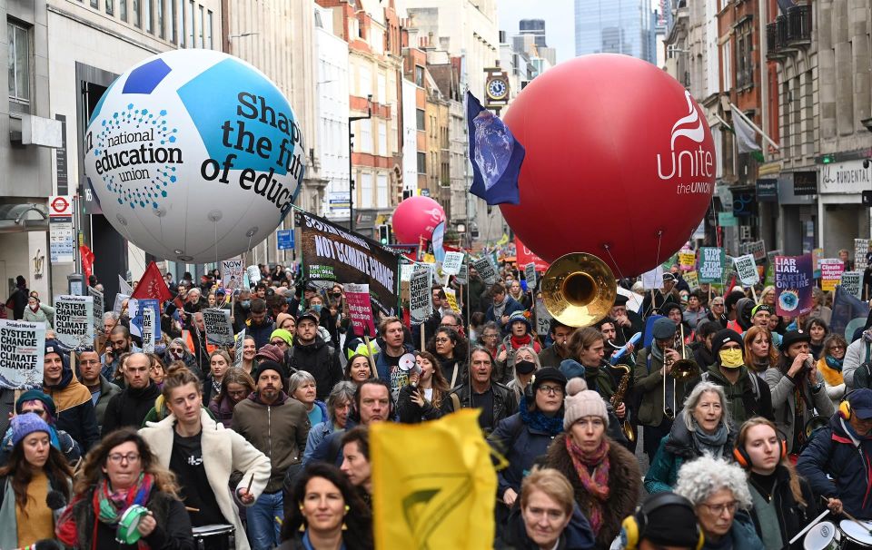 Manifestación en Glasgow