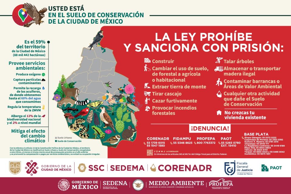 Infografía del suelo de conservación