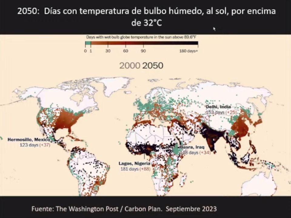 Mapa de temperatura mundial