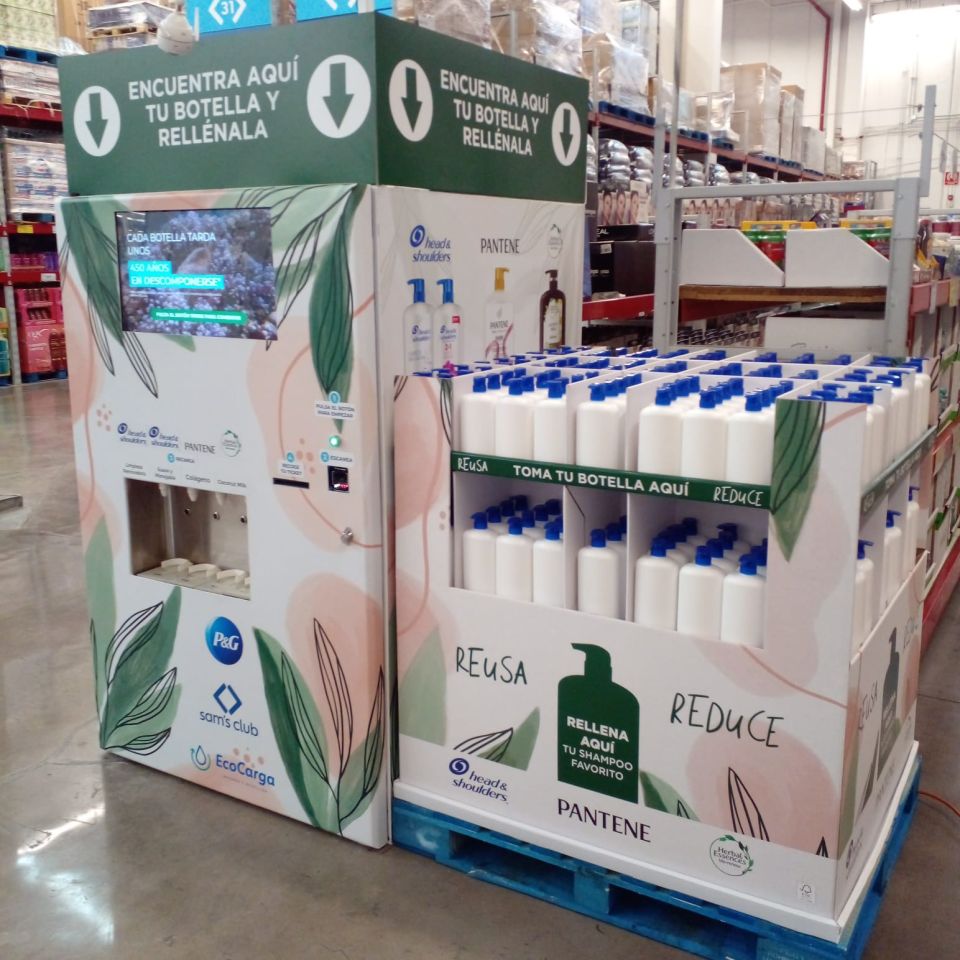 Máquina de shampoo refil